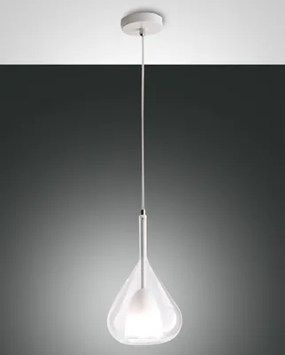 Obrázok produktu pre verspielte Pendelleuchte Fabas Luce Lila Tropfenform Glasschirm transparent 3481-40-241