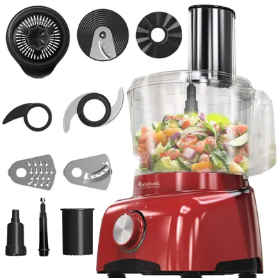 Zdjęcie produktu dla Malakser TurboTronic robot kuchenny mikser tarka 800W 1,2L Czerwony