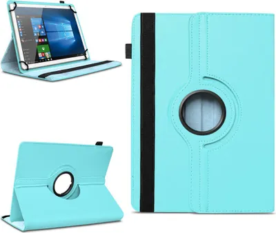 Produktbild von Tablet Tasche für Doogee Tab G6 / Tab G6+ Hülle Schutzhülle 360 Grad DrehbarFarben:Türkis