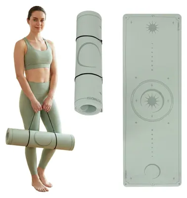 Produktbild von Yogamatte Gymnastikmatte Pilatesmatte - 183 x 61 cm - 6 mm - TPE - Rutschfest