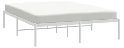 Imagen del producto de Estructura de cama sin colchón metal blanco 140x200 cm