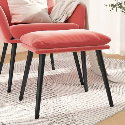 Produktbild von [Home] Fußhocker Rosa 45x29,5x39 cm Samt , Neue Mode 2024 im häuslichen Leben