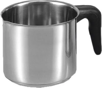 Image de KARL KRÜGER Pot à lait avec poignée en plastique 1,5 l Ø14cm Acier inoxydable