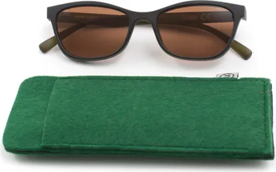 Produktbild von B&S READY READER PLASTIC CATEYE OLIVE +1.0 | Elegante Lesebrille in Olivgrün