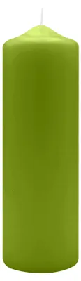 Produktbild von Spitzkopf Stumpen Kerzen Limonegrün 25 x Ø 8 cm, 6 Stück