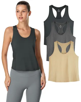 Productafbeelding van Set van 3 Mouwloze Racerback Sporttops voor Dames