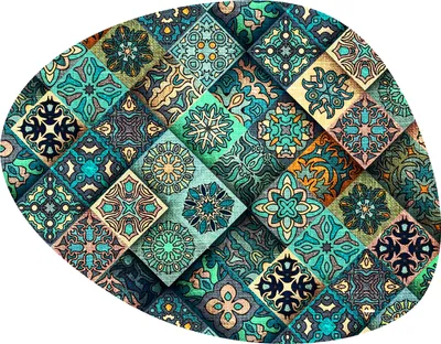 Obrázok produktu pre Plstená podložka Bertoni Estera 36 × 32 cm - tepelne odolná kuchynská podložka do 120 °C, 4 mm, dekoratívna oválna podložka na horúce hrnce a riad