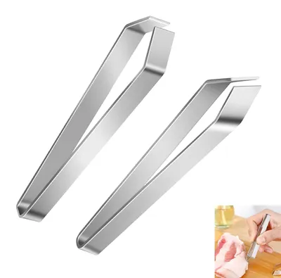 Fischgrätenzangen 2er-Set, Edelstahl, 11-12 cm, gerade & schräg