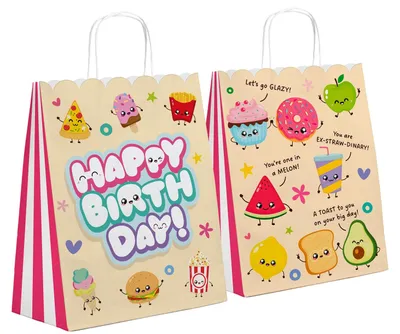 Image de 6 sacs cadeaux en papier sur le thème de Kawaï