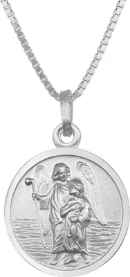 trendor 41465 Halskette mit Erzengel Raphael Anhänger Ø 16 mm 925 Silber 1