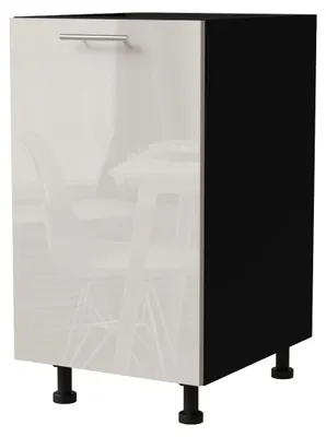 Produktbild von Küchenunterschrank BRERRA 45x82cm lackiert Farbe wählbar BR-D1D/45,RAL 9001 creme Hochglanz,schwarz