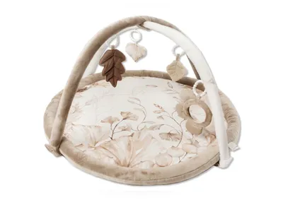 Produktbild von Interaktive Spielmatte mit Spielbogen für Kinder und Babys, Aktivitäten mit sensorischen Spielzeugen, Boho