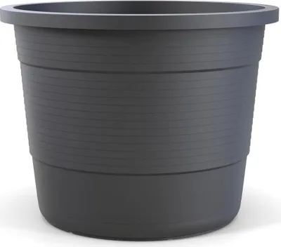 Produktbild von Plastard Blumentopf Terra Ø 46 cm Anthrazit wetterfester Pflanzkübel mit Überlauf