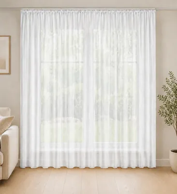 Produktbild von Fertiggardine Dagmar mit Universalband Vorhang Gardine weiß BxH 300x175cm