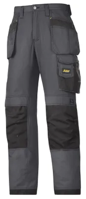 Produktbild von Snickers Rip-Stop Arbeitshose m. Holstertaschen, EN 14404 Stahlgrau-Schwarz-92