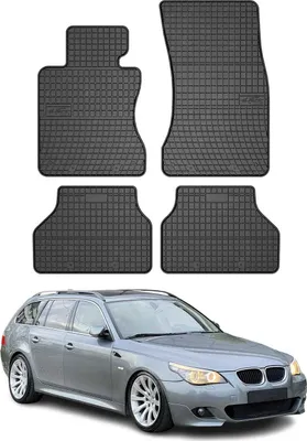 Produktbild von 2003-2010 BMW 5er E60 E61 Limo Touring Fußmatten Gummi Schwarz 4 tlg
