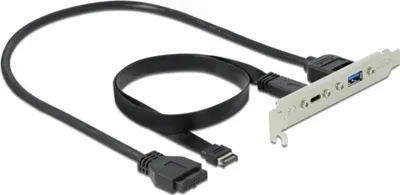 Immagine prodotto di Supporto per slot USB 3.1 con 1 porta USB Type-C e 1 porta USB Type-A