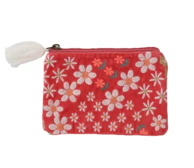 Produktbild von Samttäschchen Daisy für Make-up Schmuck Geld etc. mit Reißverschluss ca. 16 x 10 cm