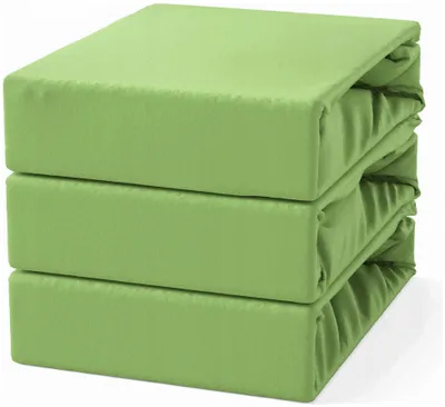 Produktbild von Kortina Baumwoll-Spannbettlaken Jersey mit Gummizug 200x220 Grasgrün