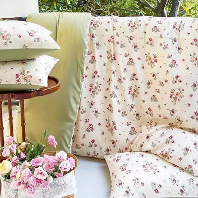 Produktbild von Azomor® Umkehrbare Mikrofaser Bettwäsche mit Blumenmuster im Landhausstil