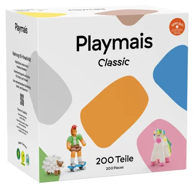 Productafbeelding van PlayMais Classic 200, Creatieve set voor kinderen, vanaf 3 jaar, Meerkleurig, 200 stuks