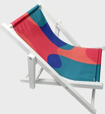 Zdjęcie produktu dla Leżak rozkładany COLOR FIESTA drewniany 42x58,5x52,5 cm biały MINI