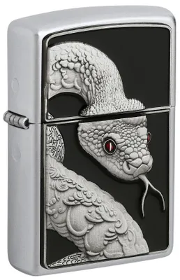 Produktbild von Zippo Feuerzeug Schlange 2008204 Satin Chrome Emblem