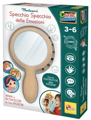 Productafbeelding van Lisciani Giochi Montessori, Houten spiegel "De Spiegel van Emoties", artikelnummer 113712