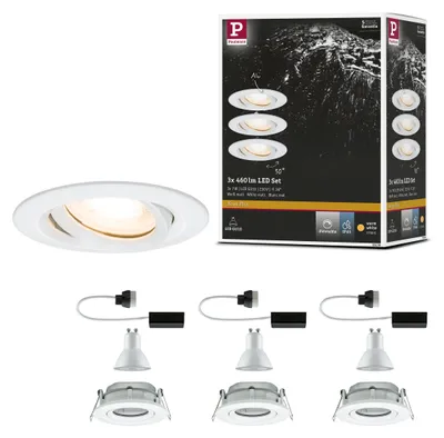 Productafbeelding van Paulmann LED inbouwspots Nova Plus, set van 3, kantelbaar