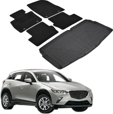 Obrázek produktu pro Sada Velurových Koberců a Vaničky do Kufru pro Mazda CX-3 2015-