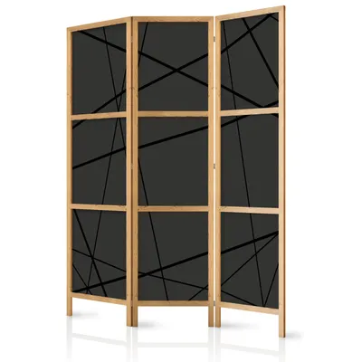 Immagine prodotto di Schermo 135x171 cm 3 pezzi monofacciale elegante schermo per la privacy parete divisoria per ambienti parete divisoria in legno design motivo deco casa ufficio astratto marrone a-A-0521-bh-d