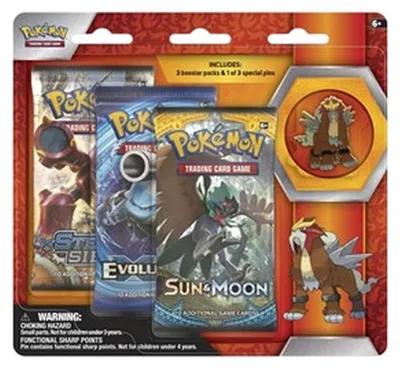 Zdjęcie produktu dla Pokemon Entei Pin 3-Pack Blister