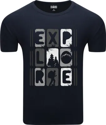 Obrázok produktu pre Diarbo pánske tričko s potlačou milovníka prírody Discover Adventure tmavo modré veľkosť XXL