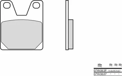 Image de Plaquettes de frein en métal fritté BREMBO Street - 07YA38SP