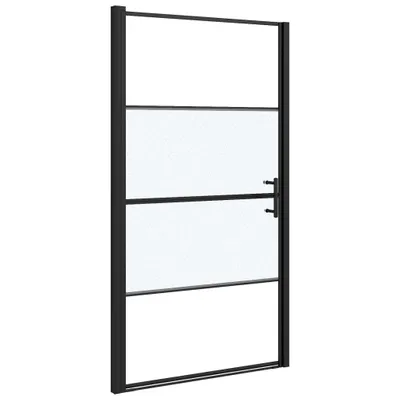 Obrázek produktu pro vidaXL Sprchové dveře 100x178 cm Polomatné tvrzené sklo černé