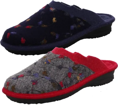 Produktbild von Rohde Damen Hausschuhe Pantoffeln Emden 2254, Größe:40 EU, Farbe:Blau