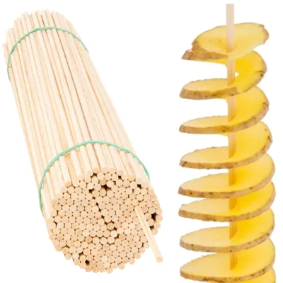 Produktbild von Buchenholzstäbchen für Curly Potato Fries 45cm/4mm 100St