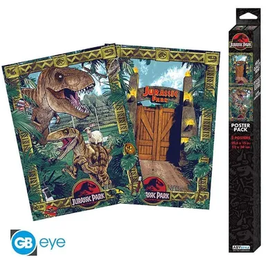 Produktbild von Jurassic Park – Die Tore und die Artenvielfalt – Set mit 2 Chibi-Postern „52 × 38“