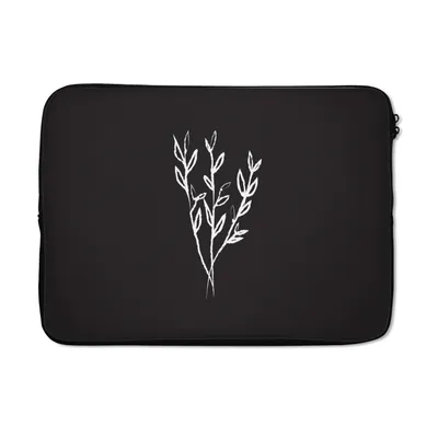 Produktbild von MuchoWow® Laptop Hülle 13 Zoll Pflanzen - Blumenstrauß - Strichzeichnung Laptoptasche - Laptophülle - Sleeve - Rundumschutz