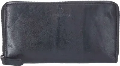Produktbild von The Skandinavian Brand Leder Reißverschluss Geldbörse - schwarz : schwarz Farbe vom Hersteller: schwarz