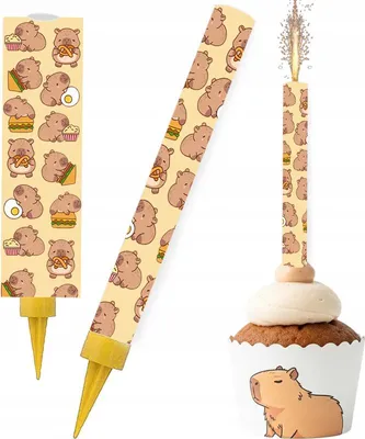 Obrázek produktu pro FOUNTAIN Dort Flare Capybara Zvířecí narozeninová párty 18cm