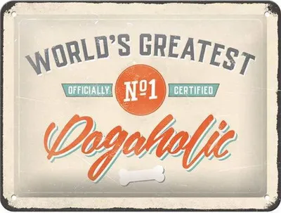 Produktbild von Nostalgic-Art - Blechschild 15x20 cm - PfotenSchild - Dogaholic