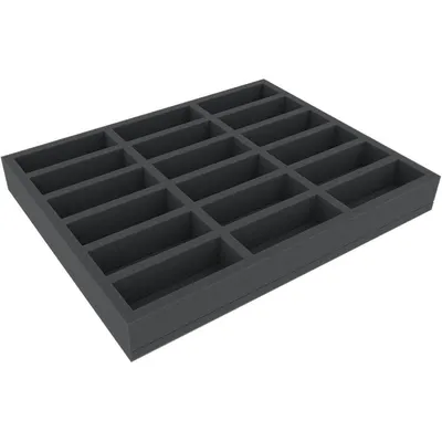 Produktbild von 40 mm Schaumstoffeinlage mit 18 Fächern für Miniaturen