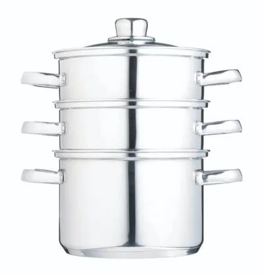 Produktbild von KitchenCraft Dampfgarer Dampf Kochtopf 18cm Mantykocher Dampfkocher Gemüse Kartoffeldämpfer