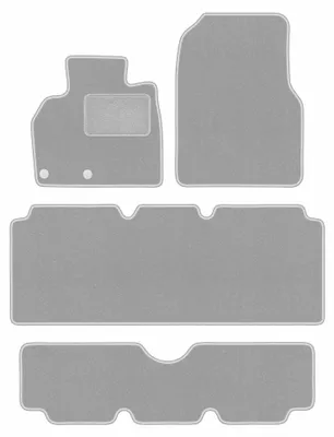 Productafbeelding van Velours automatten voor Renault Espace IV 2002-2012 – 4-delig, grijs, op maat – Wielganizator OSLO