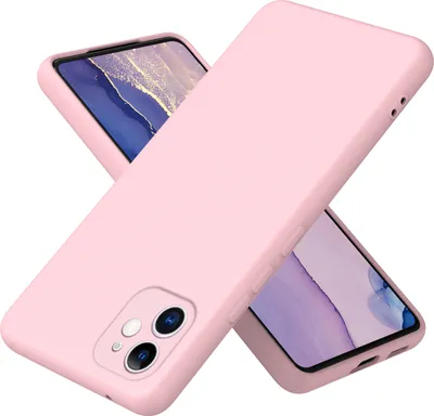 Produktbild von iPhone 11 Hülle, Flüssig Silikon Handyhülle Stoßfest Kratzfest Schutzhülle für iPhone 11 Pink