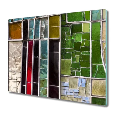 Produktbild von Coloray Hackbrett Kochplattenabdeckung Herdabdeckplatte 60x52 cm Schneidebrett Küchenbrett - farbiges Glas