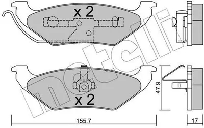 Produktbild von METELLI 22-0624-0 Bremsbeläge Satz Hinten Bremsklötze für CHRYSLER Voyager / Grand Voyager III (GS)