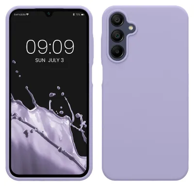 Produktbild von kwmobile Handyhülle für Samsung Galaxy A15 5G Hülle - Case Silikon - Kabelloses Laden - Schutzhülle Cover in Lavendel