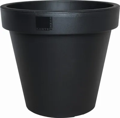 Produktbild von geli, Rund Pflanztopf / Übertopf, Kunststoff, anthrazit, ohne Ablauflöcher, \u00d8 48 cm, 43 cm, 50 cm, E & K